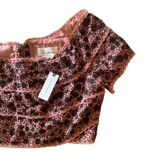 NWT Anthropologie midriff top sizes 10 & 6 cropped shirt belly short blouse new